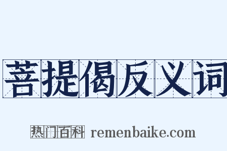 菩提偈反义词是什么意思的图片